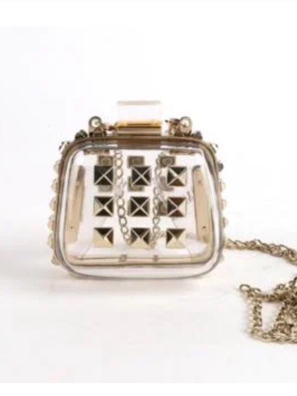 Valentino Garavani vintage rockstud plexiglass mini shoulder bag